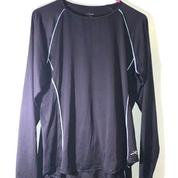 Terramar Womens Body-Sensors Black Performance Base Layer Set XL 100% Polyester - Picture 3 of 10